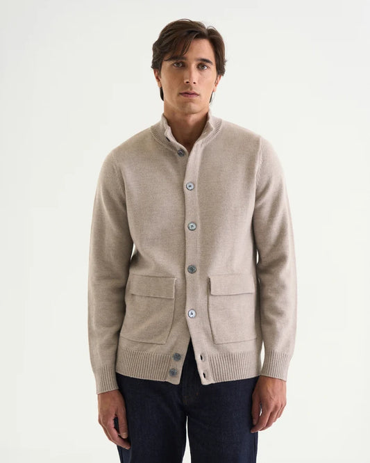 Cermino - Leo cardigan taupe