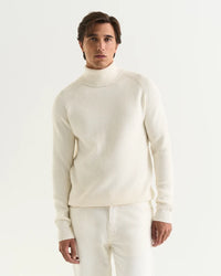 Cermino - St.Moritz rib roll-neck off white
