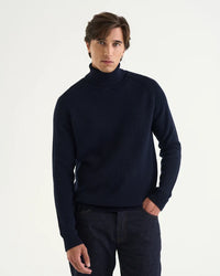 Cermino - St.Moritz rib roll-neck navy
