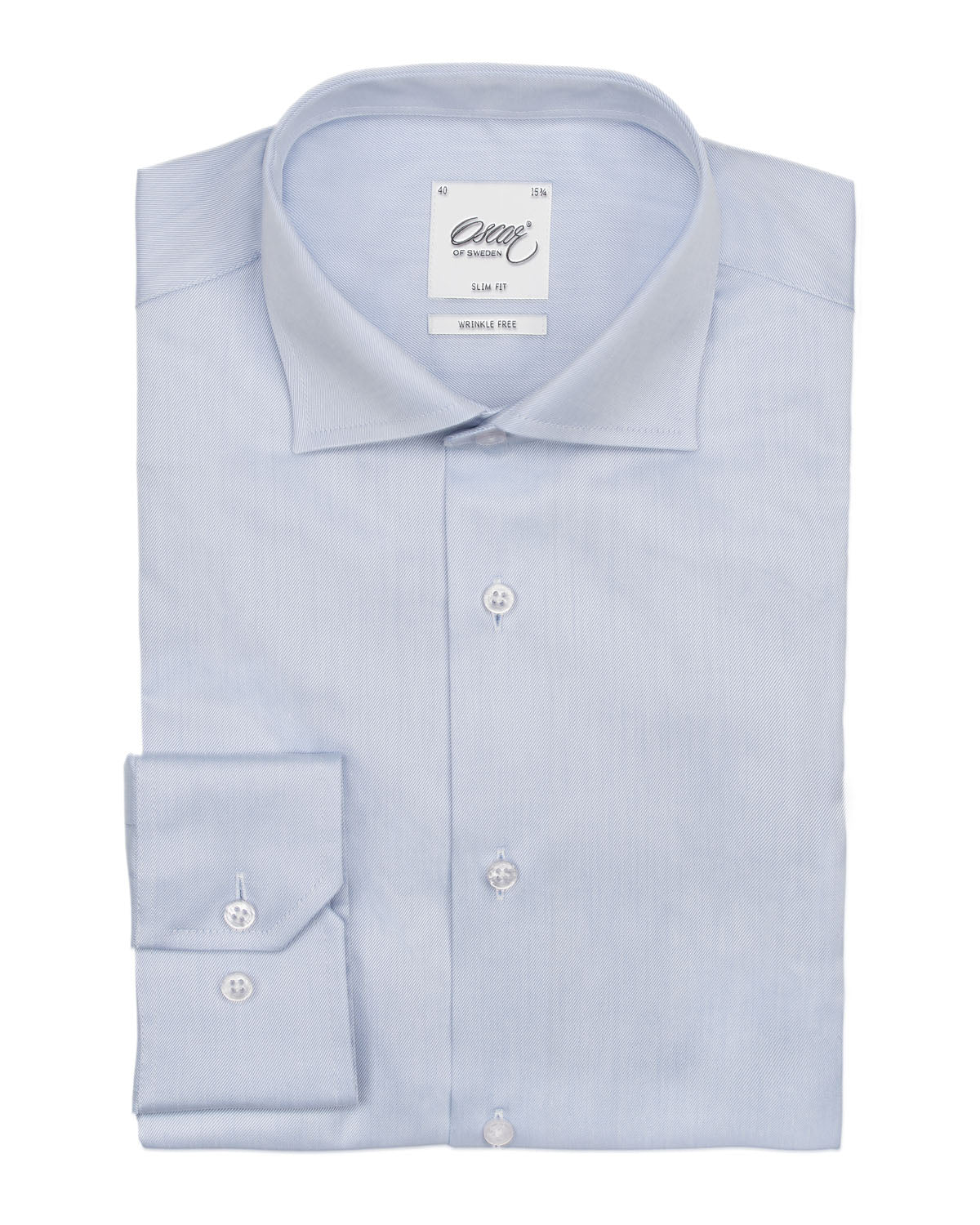 OSCAR OF SWEDEN - Light blue slim fit shirt
