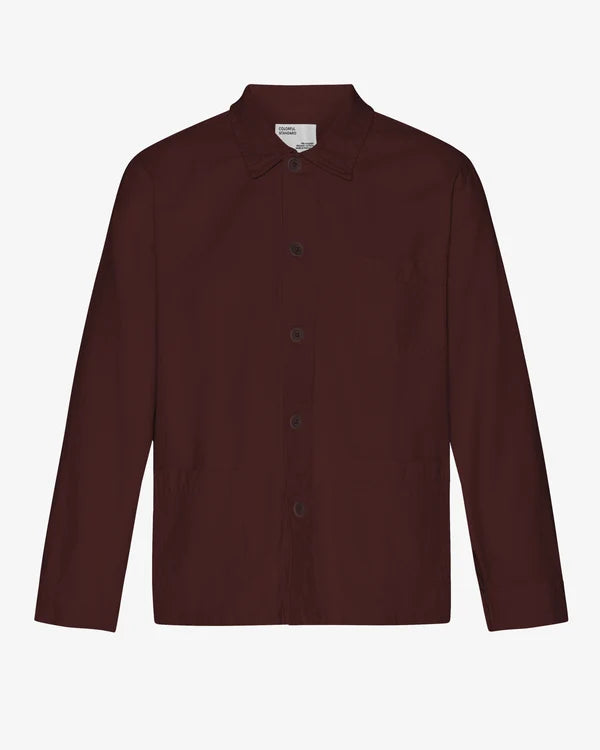 Organic Workwear Jacket - Oxblood Red