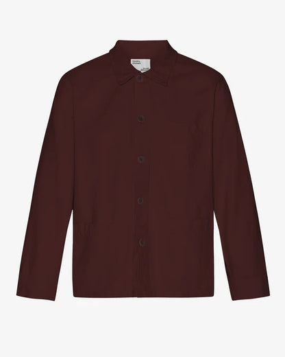 Organic Workwear Jacket - Oxblood Red