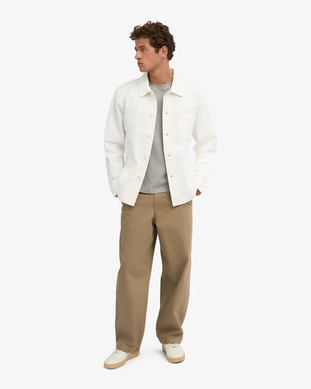 Organic Workwear Jacket - Optical White