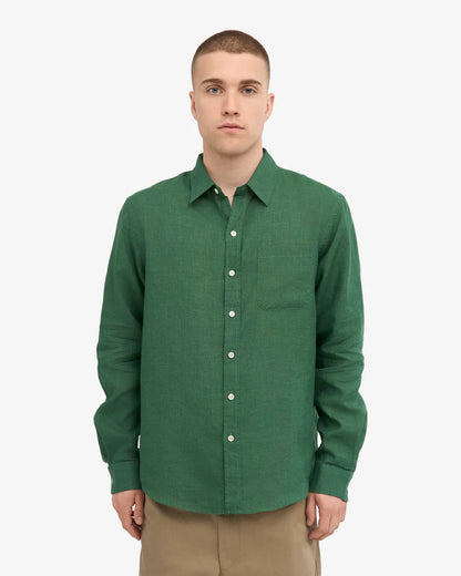 Linen Shirt - Emerald Green