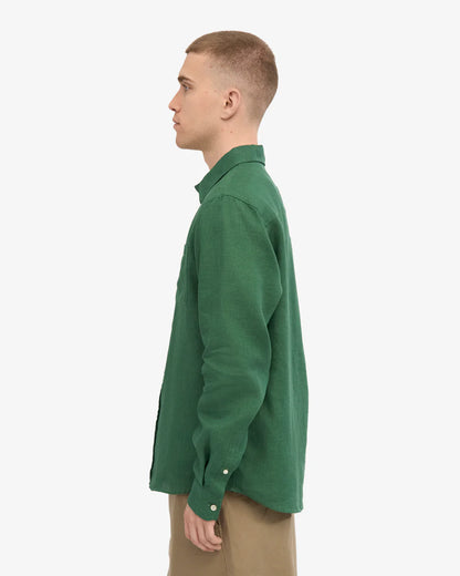 Linen Shirt - Emerald Green
