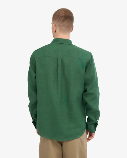 Linen Shirt - Emerald Green