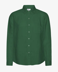 Linen Shirt - Emerald Green