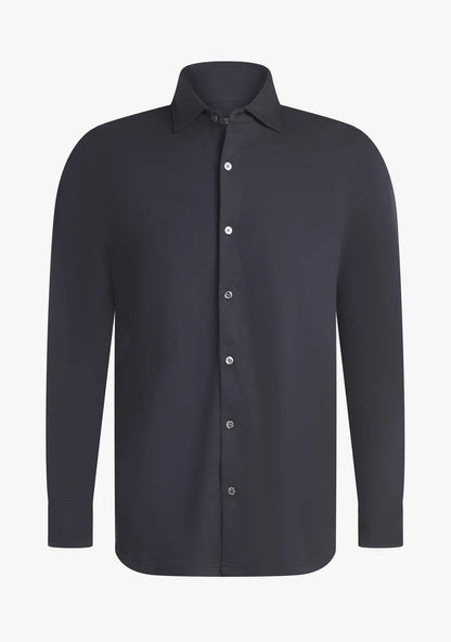 Felix Cotton Pique Shirt Navy