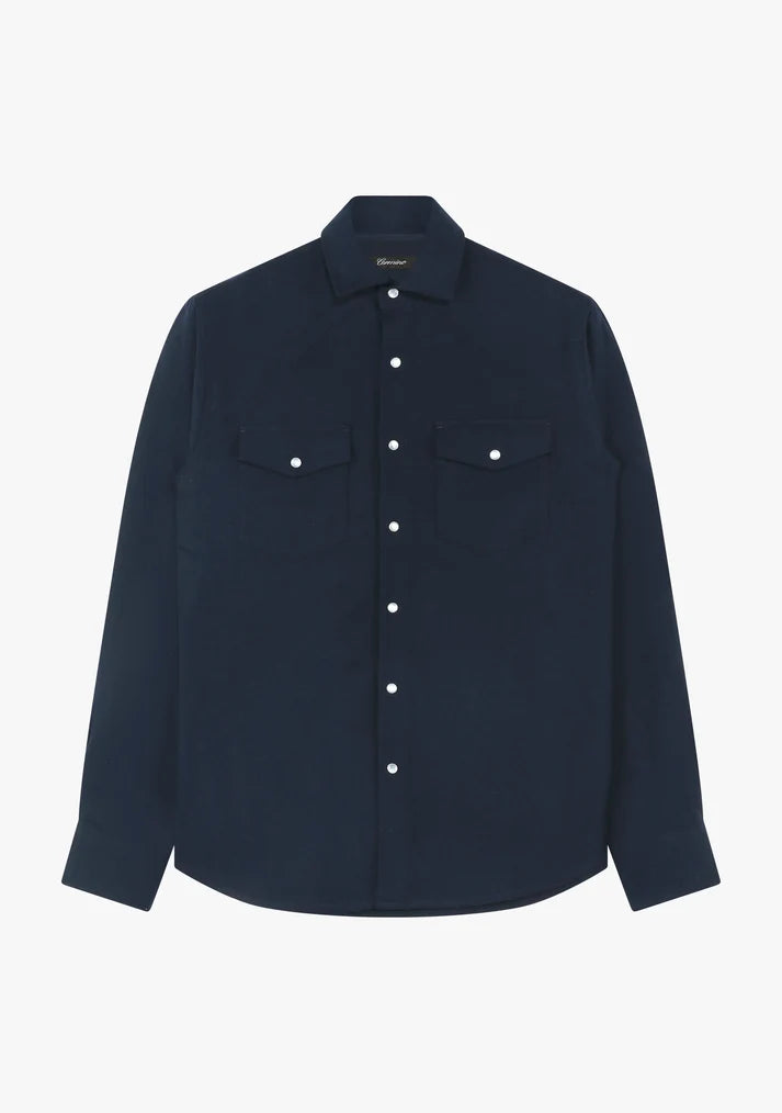 Western flannel shirt navy