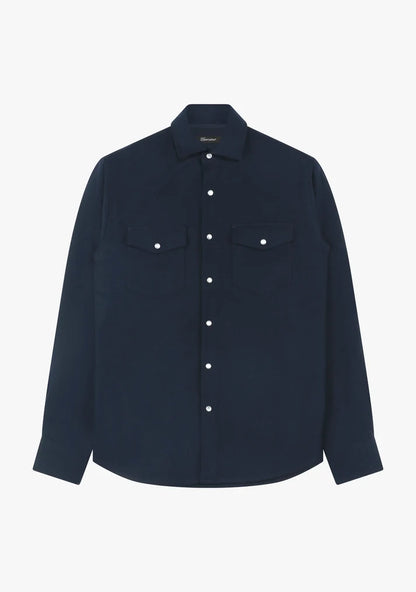 Western flannel shirt navy