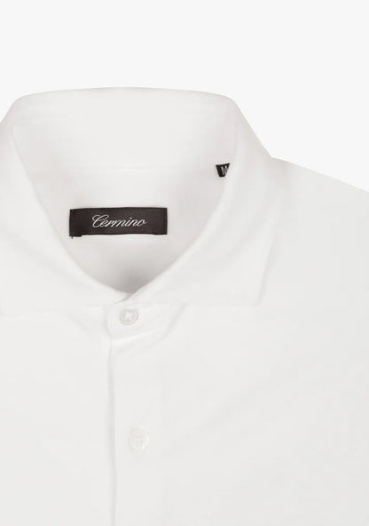 Felix Cotton Pique Shirt White